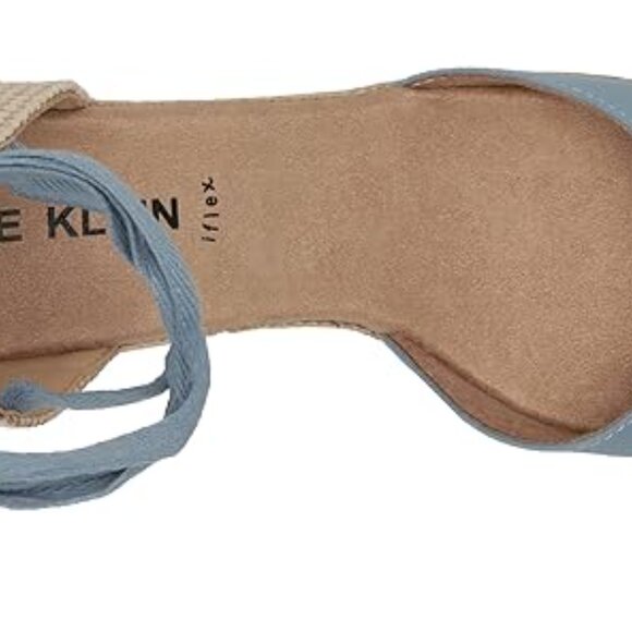 Anne Klein Blue Wedge Zia Wrap Tie Sandal Shoes 10 - Picture 5 of 13